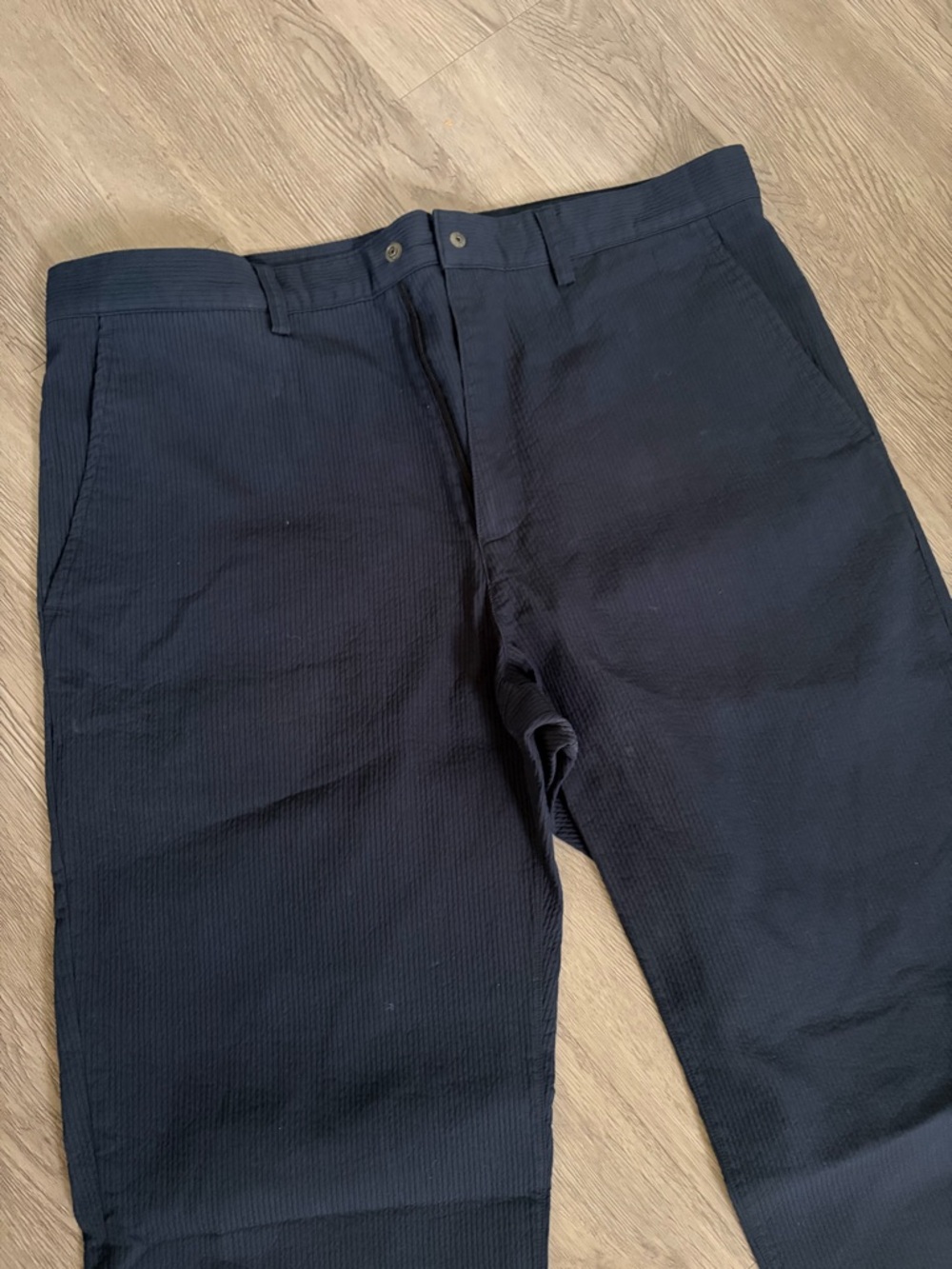 Men's Navy Chino Pants - Classic Straight Fit